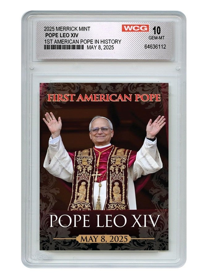 WCG 2025 Pope Leo XIV Official Trading Card 1st American Pope Ever Historic - Certified Gem Mint 10 - Image 1